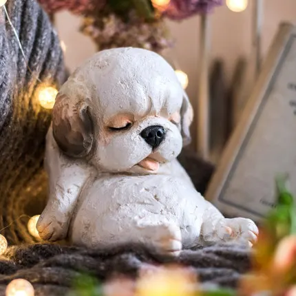 Sleepy Pet Resin Home Furnishing, Dog Koala Sloth, Sweet Gift