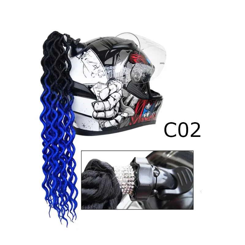 

Украшение для мотоциклетного шлема грязные косички женский парик Мотокросс на все лицо для внедорожника аксессуары для косплея