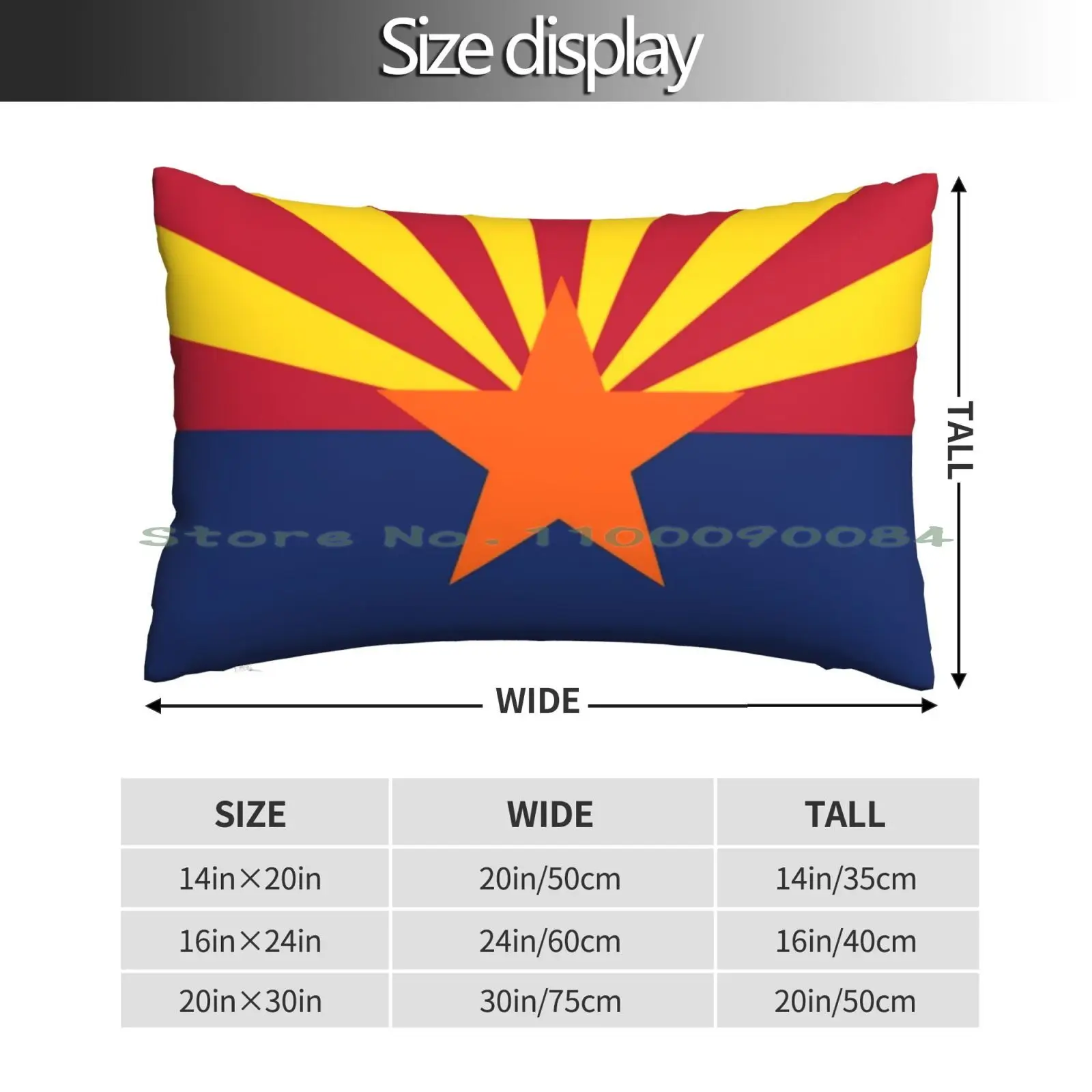 Arizona. Arizonan Flag , Flag Of Arizona , State Flags Of America , Usa. Pillow Case 20x30 50*75 Sofa Bedroom Arizonan State 13