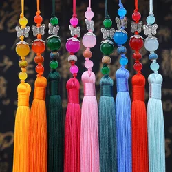 5Pcs Chinese Style Butterfly Long Silk Tassels DIY Curtain Garment Crafts Pendant Fan Jewelry Making Material Bookmarks Tassel