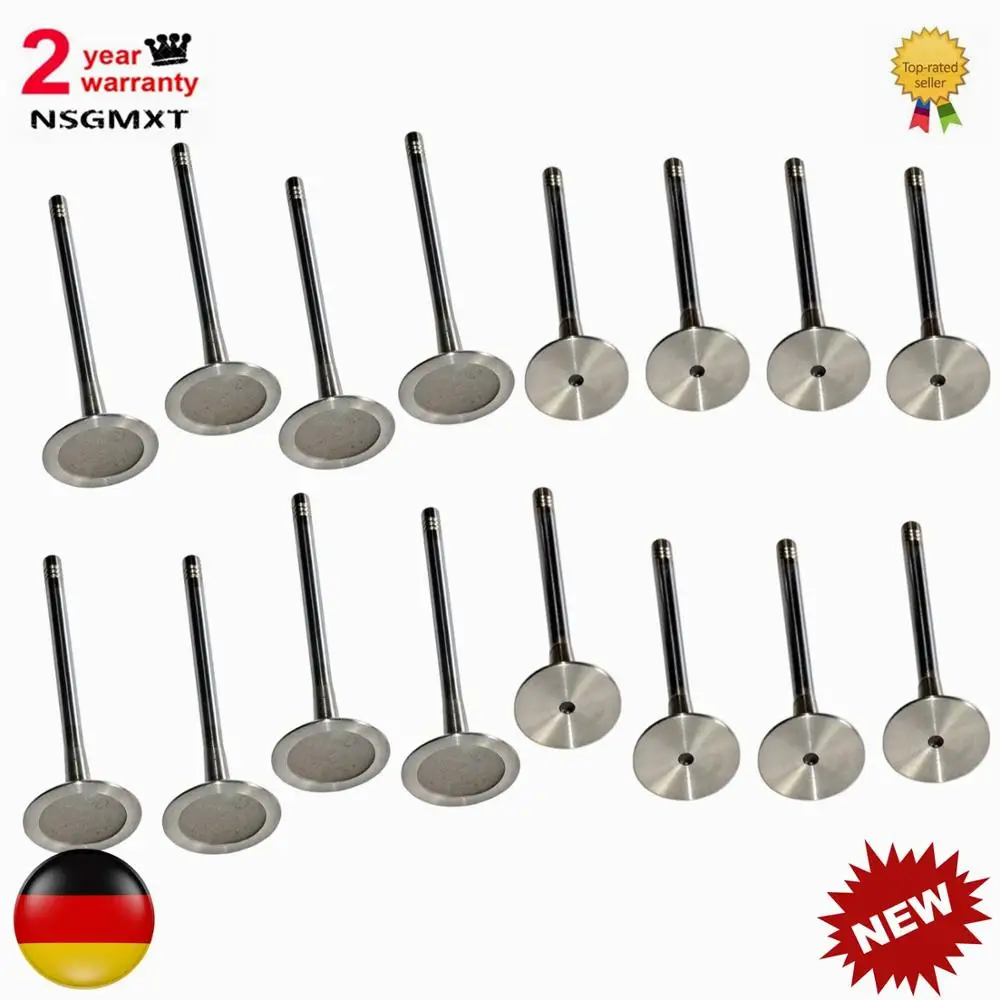 

AP01 16pcs Engine Intake & Exhaust Valves for Audi A3 A4 A5 Q5 2.0T VW Golf Jetta Beetle Passat CC 2.0L 06D109611H 06D109601M