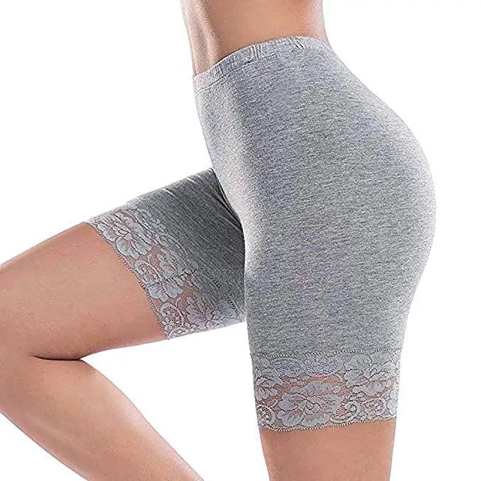 Women\'s underwear, M-5XL 5 colors 5 yards large size high waist lace stitching bag hip leggings women shorts