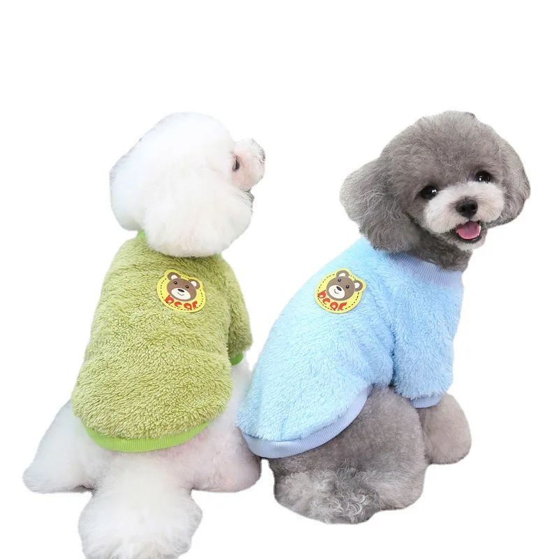 Dog Clothes Bear Fleece Patten Design Pet Sweater Cat Hoodie Pet Clothing Winter Hoodie