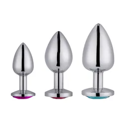 3 tamanhos pequeno médio grande metal anal plug gay sexo brinquedos butt plug produtos sexuais bdsm bondage sex shop brinquedos para adultos