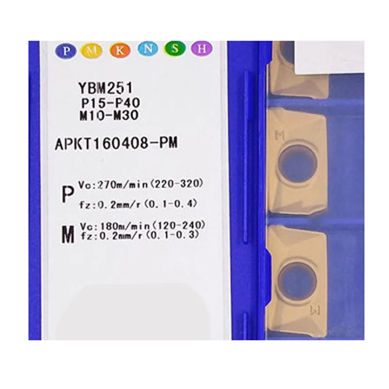 APKT YBM251 YBM253 APKT11 YBM351 APKT160408 Tối APKT150412R Carbide Miếng Lót Cho Phay CNC Công Cụ Lưỡi Dao Hiệu Quả Và Bền