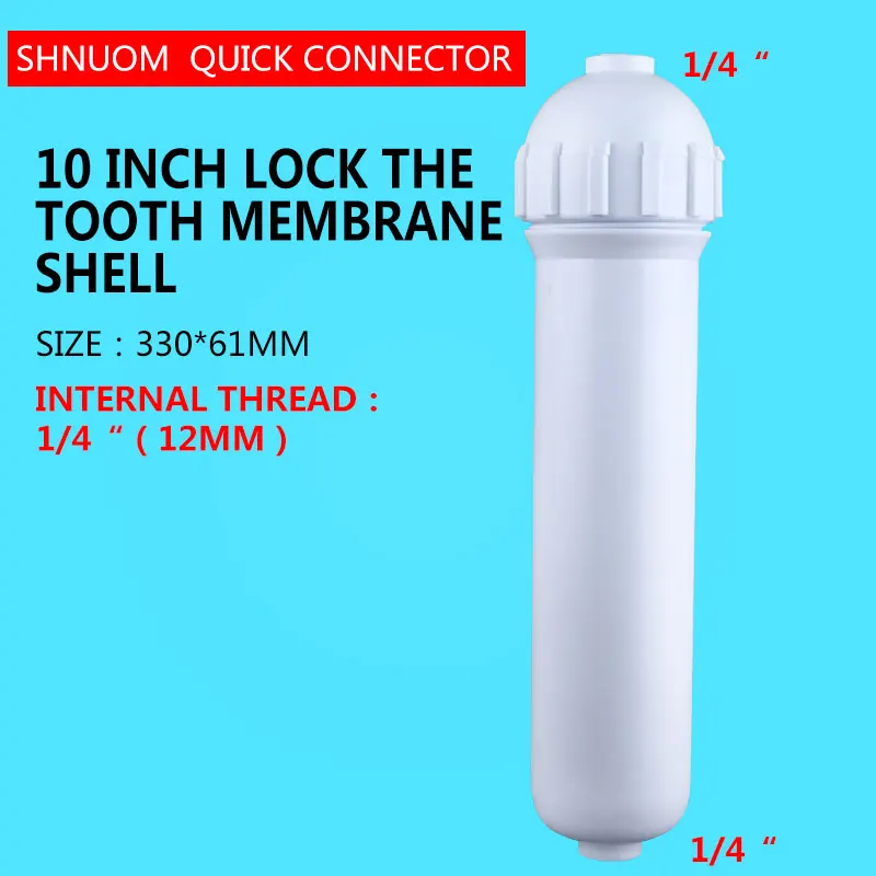 10-inch Straight Tube Filter Housing Locking Core Ceramic Ultrafiltration Water Purifier Membrane Shell Screw 1/4 Filter Bottle