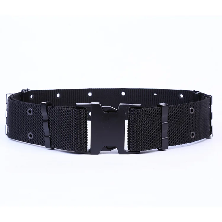 Security Duty Belt Armed Training Tactical Belt Canvas Woven Belt Sports Nylon CS Military Training Buckle Waist Seal