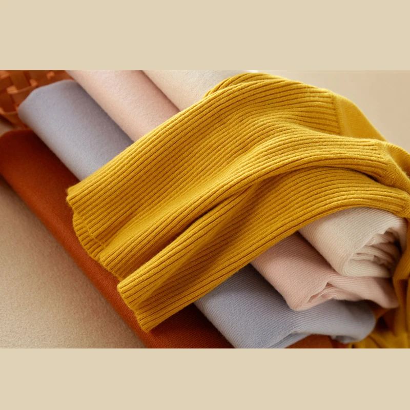 Marwin-Jersey de cuello alto para mujer, jersey de gran tamaño, de punto grueso, sólido, otoño e invierno, novedad