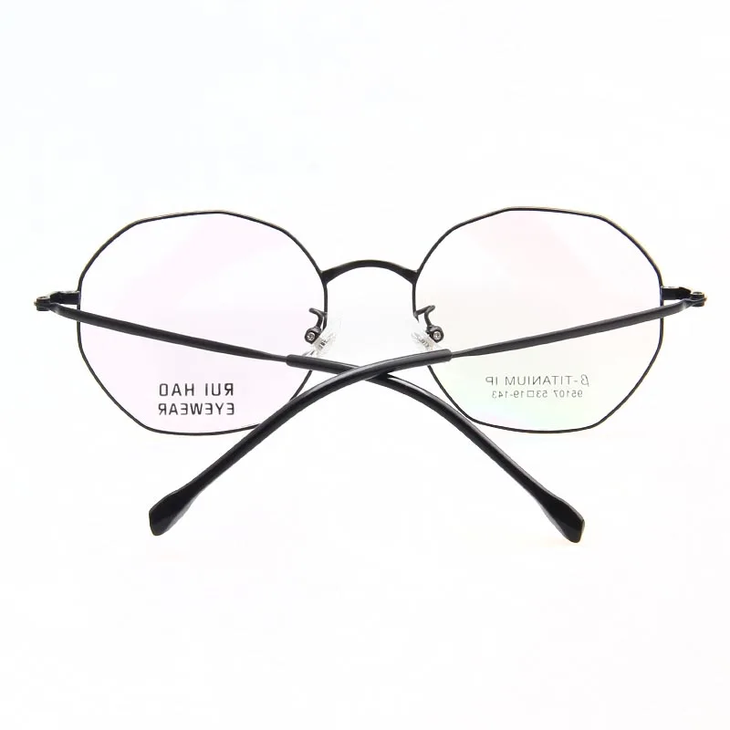 Customize Prescription Glasses Polygon Retro Titanium Frame Optical Resin Lenses Myopia Progressive Spectacles 95107