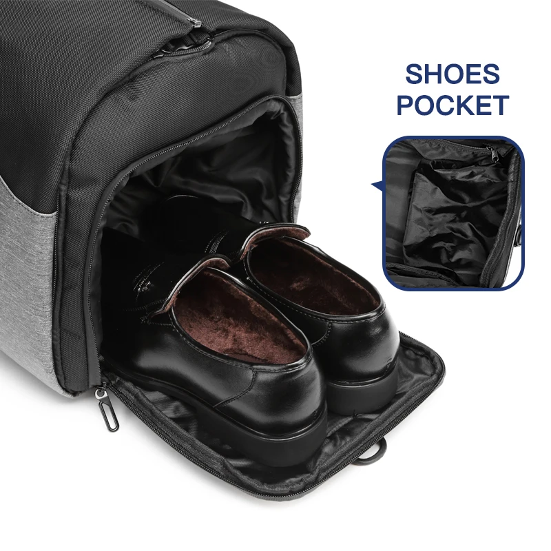 Imagem -05 - Ozuko-bolsa de Viagem Multifuncional para Homens Bagagem de Grande Capacidade Bolsa Masculina Mochila Impermeável Bolso para Sapatos Armazenamento de Terno