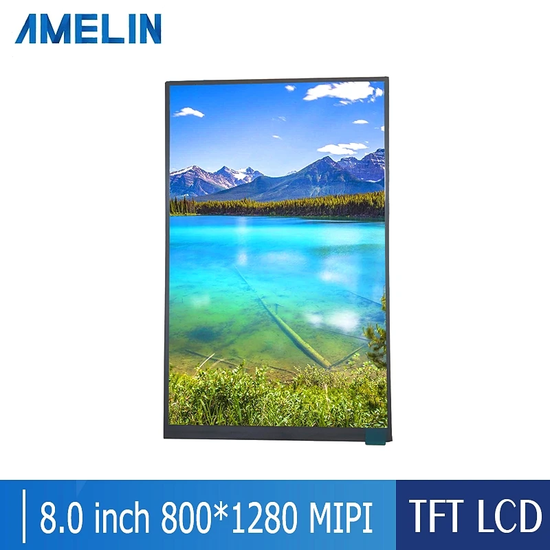 

8 inch TFT LCD screen 800x1280 MIPI brightness 550 can add TP touch IPS LCD screen