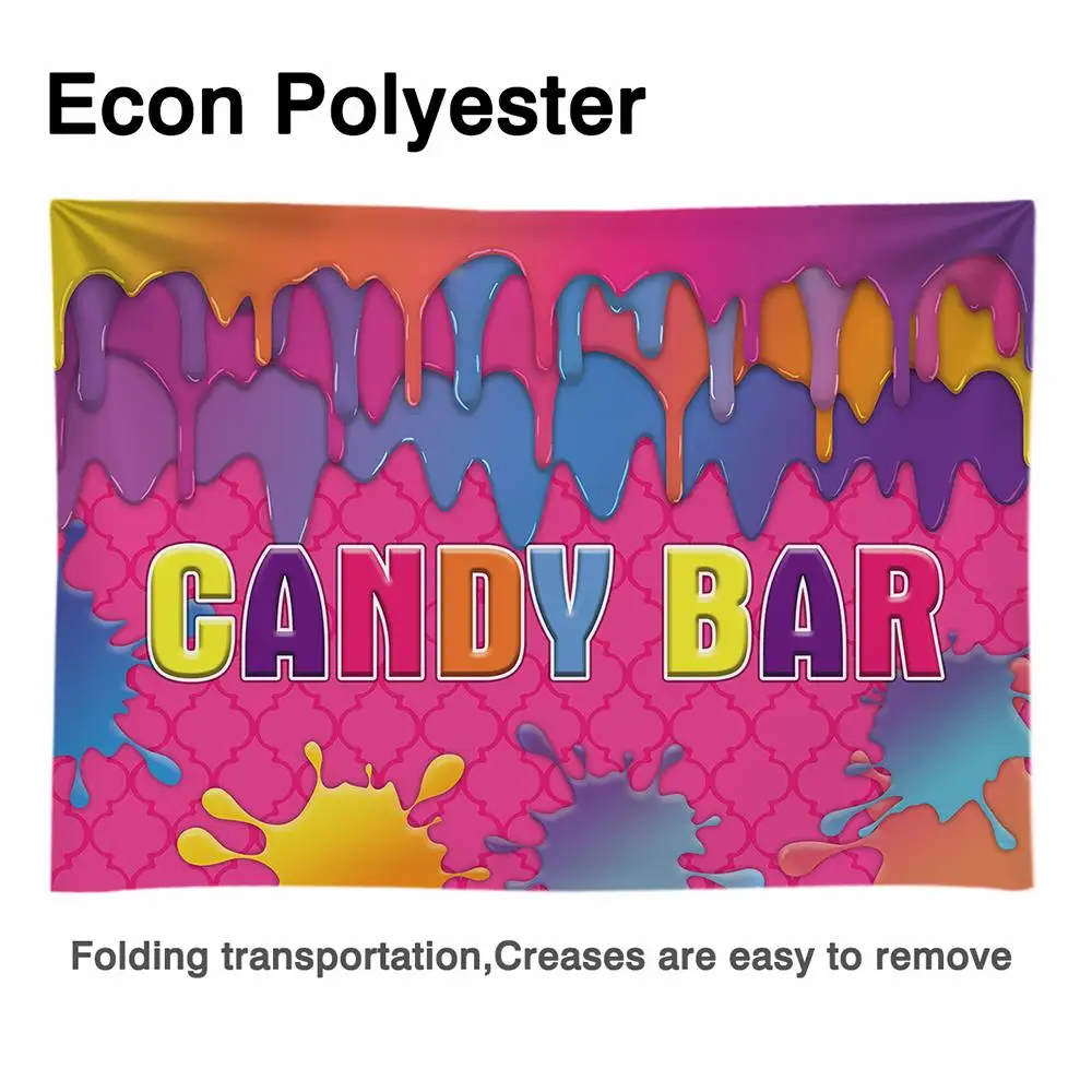 Allenjoy-Fondo de fotografía de barra de dulces, telón de fondo colorido de tierra de caramelo, slime, fiesta de cumpleaños, foto de fondo para bebé niña, fotófono de vinilo