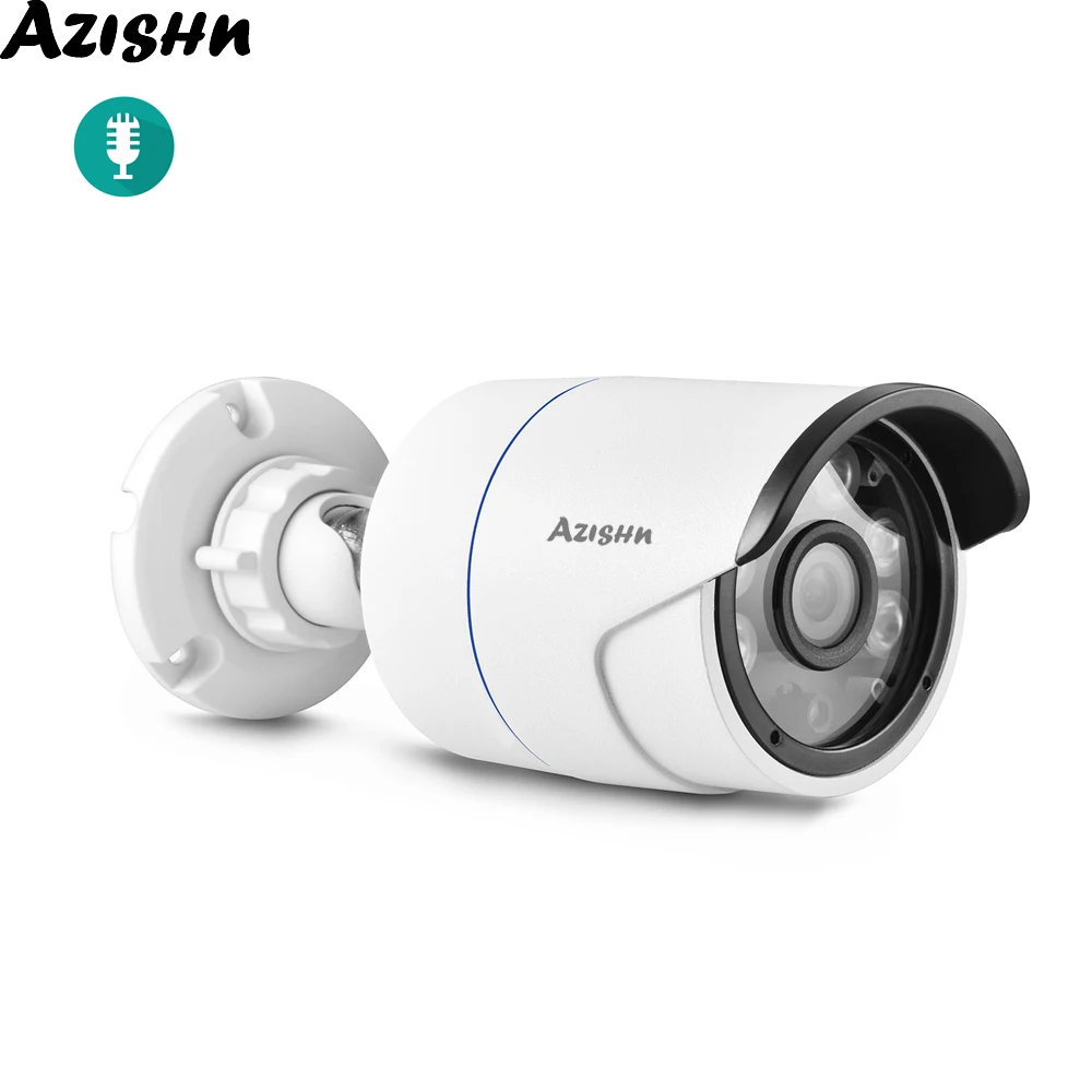 AZISHN 4MP 1080P IP Camera H.265AI Audio Record CCTV Camera Waterproof Outdoor Home Security Video Surveillance