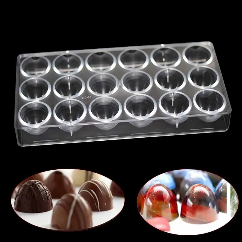 3D Polycarbonate Chocolate Bar Mold For Baking Candy BonBon Pastry Cake Decoration Confectionery Tool Sweets Chocolate Mould