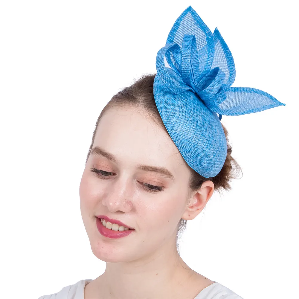 Lila Nachahmung Sinamay Fascinator Kopf bedeckung für Kentucky Derby Kirche Hochzeits feier Rennen Frauen Braut ereignis Anlass Hut – Detail 2