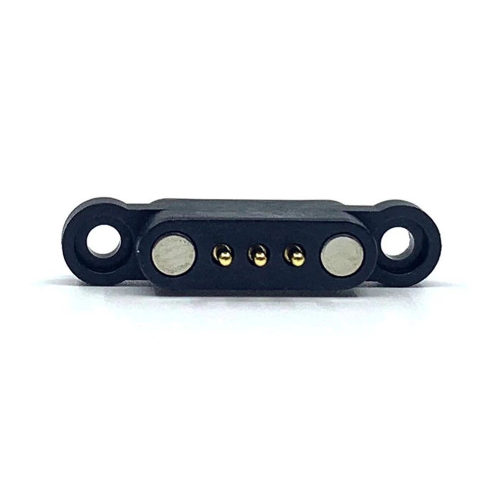 1-3Pairs Spring Loaded Magnetic Pogo Pin Connector 3 Positions Magnets Pitch 2.3 MM 3PThrough Holes PCB Solder Male Female Probe