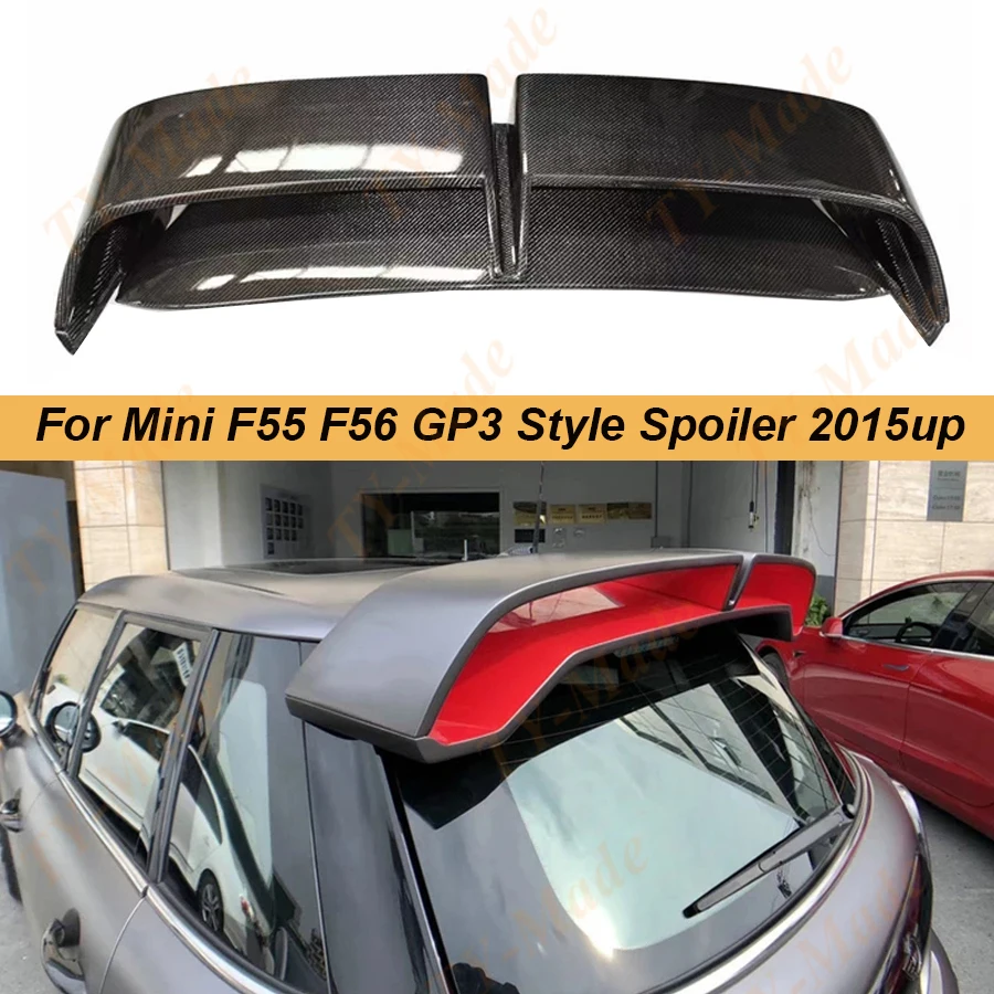 F55 F56 Carbon Glossy Rear Spoiler Roof Wing Exterior Car Accessories (Fit both 3 & 5 doors) For Mini F55 F56 Cooper GP3 style