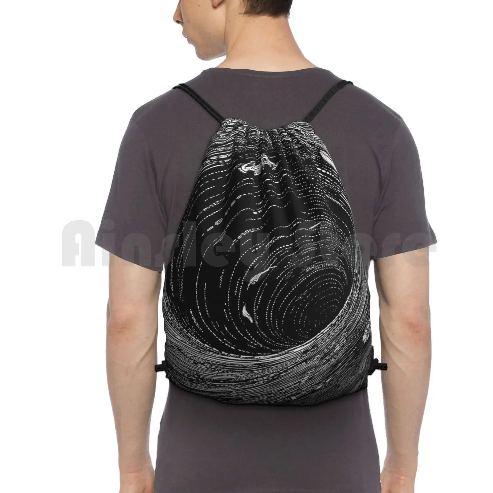 A Descent Into The Maelstrom-Harry Clarke For E.a. Poe Backpack Drawstring Bags Gym Bag Waterproof Descent Maelstrom