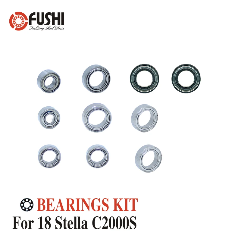 Fishing Reel Stainless Steel Ball Bearings Kit For Shimano 18 Stella C2000 S / 03798 Spinning reels Bearing Kits