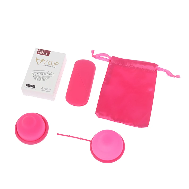 Menstrual Cup Disc Extra-Thin Silicone Menstrual Disk Tampon Or Pads Alternative