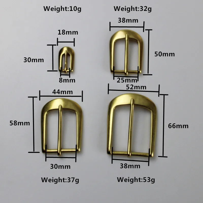 DIY Leather Craft Hardware BOR Solid Brass Belt Men Buckle 38mm Pin Buckle Metal Buckle Accessories For Leather