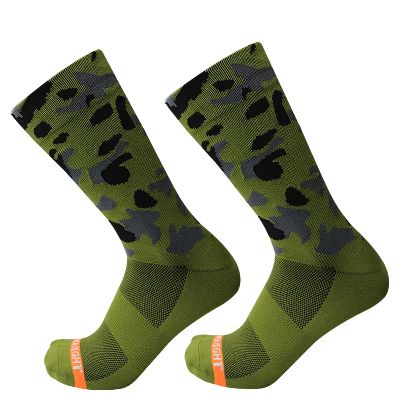 Outdoor Sport Autumn Camouflage Compression Mtb Socks Men Mountain Bike Cycling Socks