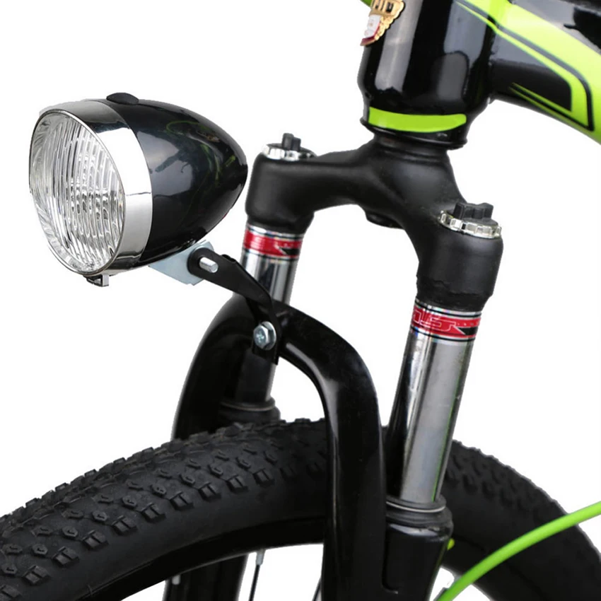 Luce di guida LED Vintage faro bici bicicletta Retro faro anteriore lampada luci bicicletta nero bianco luce di avvertimento notturna