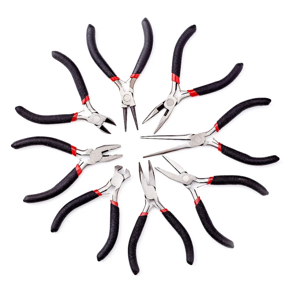 8Pcs/set Jewelry Pliers Sets Polishing Carbon-Hardened Steel DIY Tools Equipment Kit for Jewelry Making Crafts Supplies