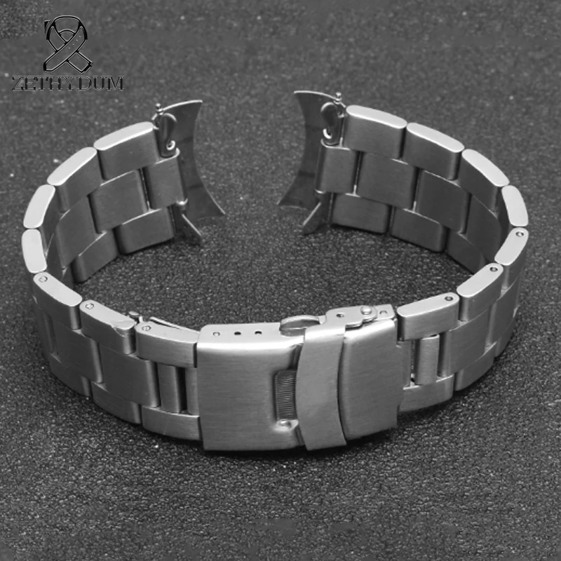 20MM 22MM For SEIKO SKX007/009 SKX173/175 silver men\'s watch stainless steel watch bracelet Watch folding buckle Band + Tool