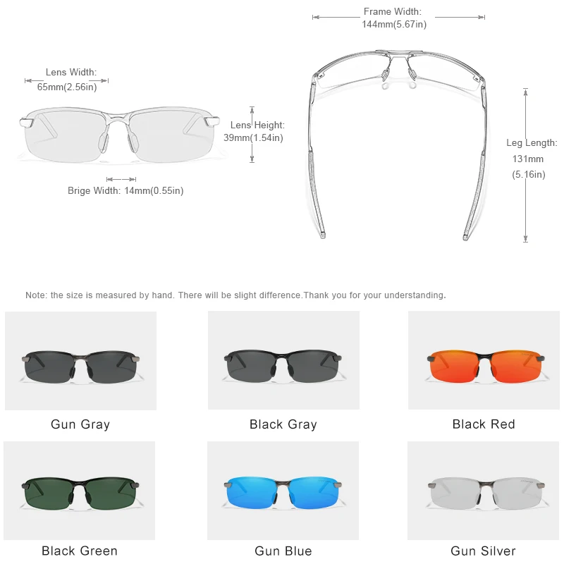 KINGSEVEN NEW Upgrade Fashion Men's Aluminum Sunglasses Polarized Rimless Simple Design Driving Sun Glasses Brand Men UV400