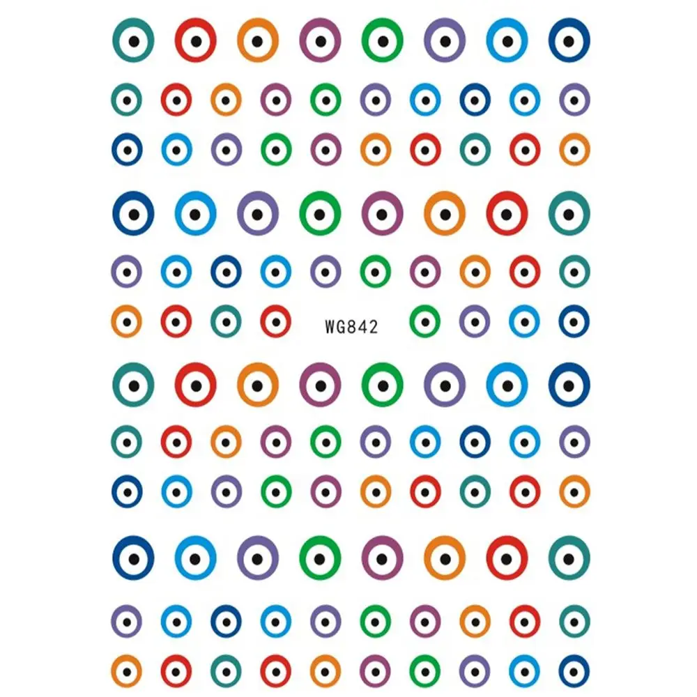 

Back Glue Evil Eye Self Adhesive Blue Eye Nail Art Stickers 3D Eye Nail Decals DIY Nail Art Decorations Manicure Accessories