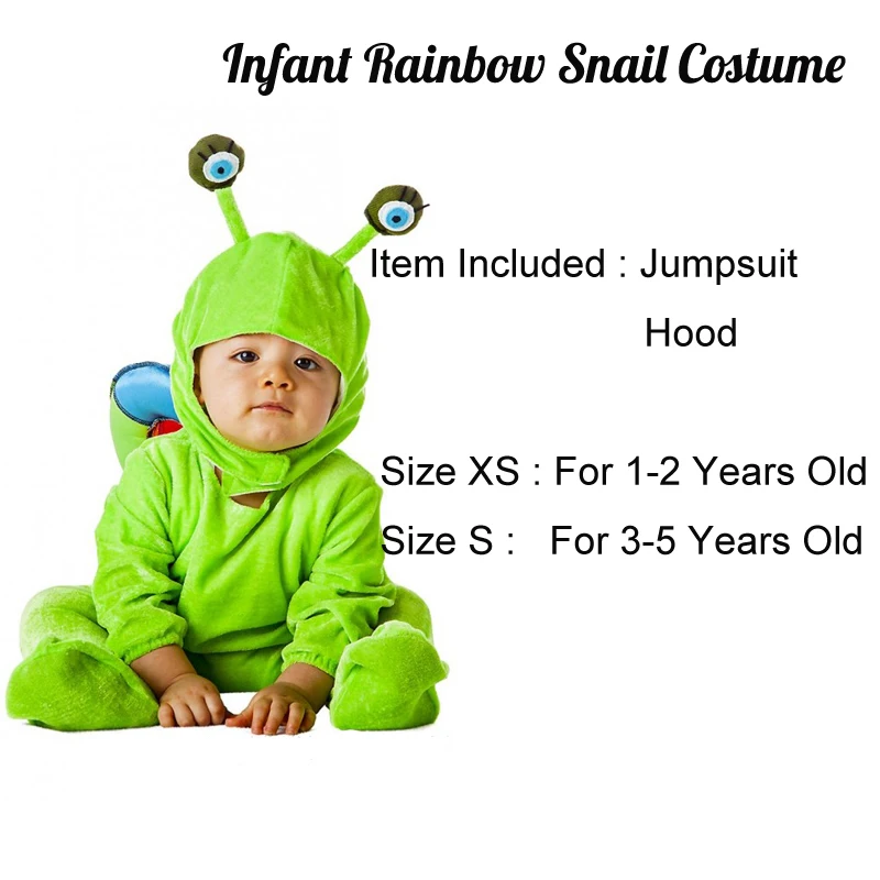 Snailify Halloween Costume For Kids Infant Snail Costume Baby Animal Cosplay Purim Carnival For 1-5 Years Old