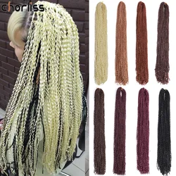 Synthetic Long Curly Zizi Braids Crochet Thin Box Braids Twist Synthetic Braiding Hair 28inch Freetress Crochet Braid Locs