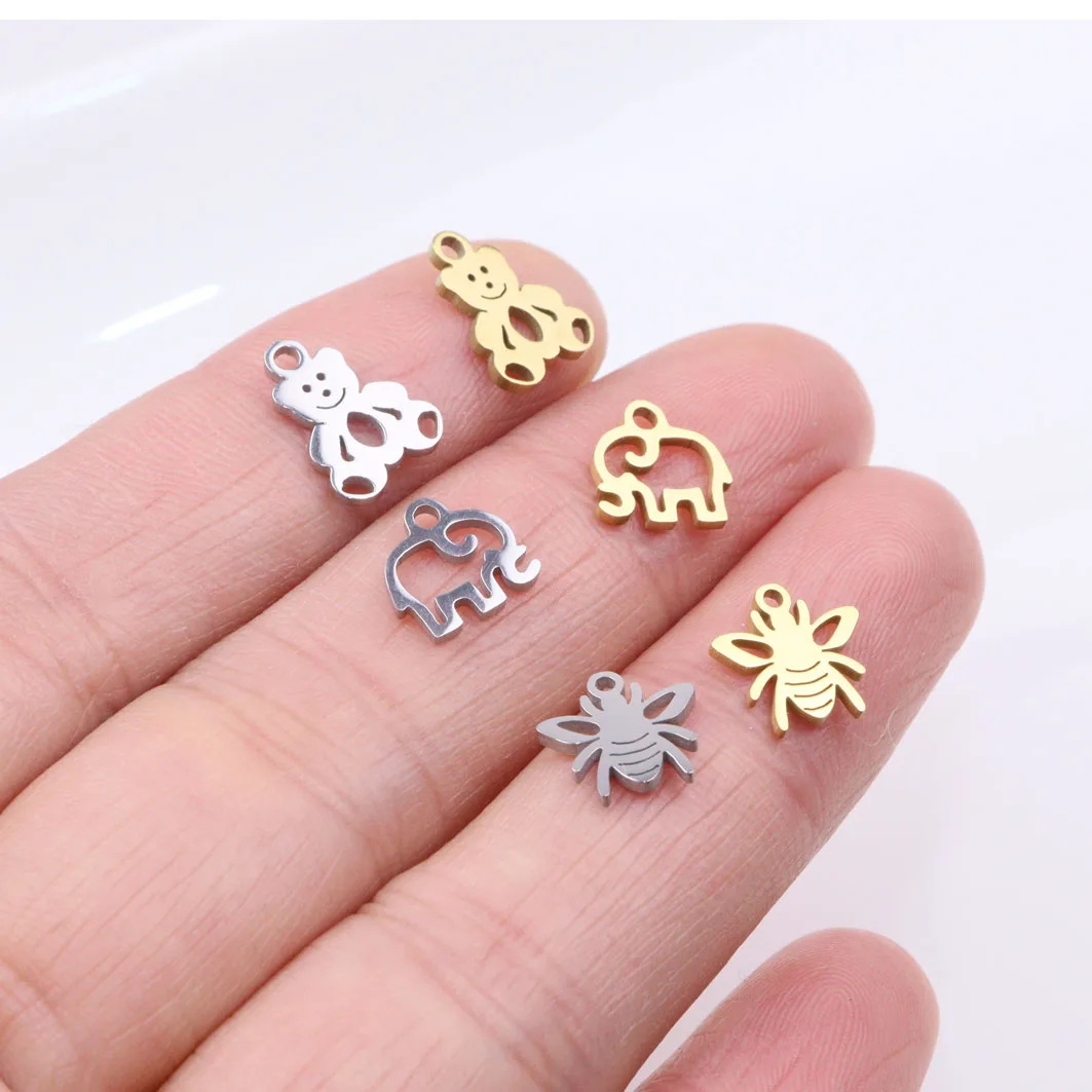 10 sztuk hurtownie stal nierdzewna wysokiej jakości Mini Mirro polski kobiety wisiorek z amuletem naszyjnik DIY bransoletki nieblaknący bezbarwny