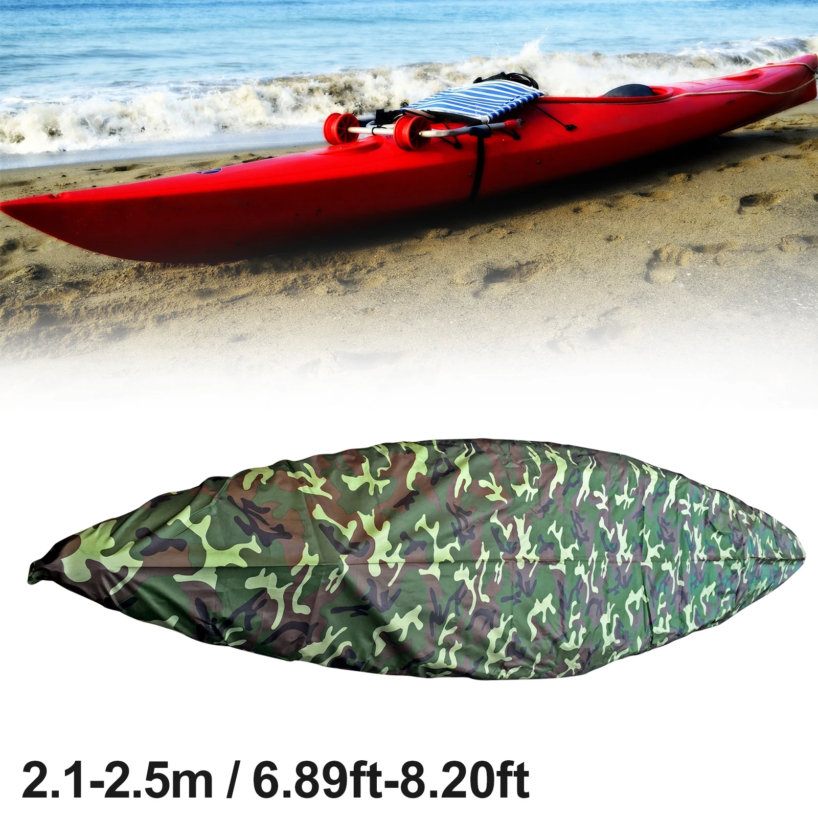 X Autohaux Waterproof Kayak Boat Professional Kayak Cover Camouflag Patern Universual Canoe Storage Dust Cover Boat UV resistant