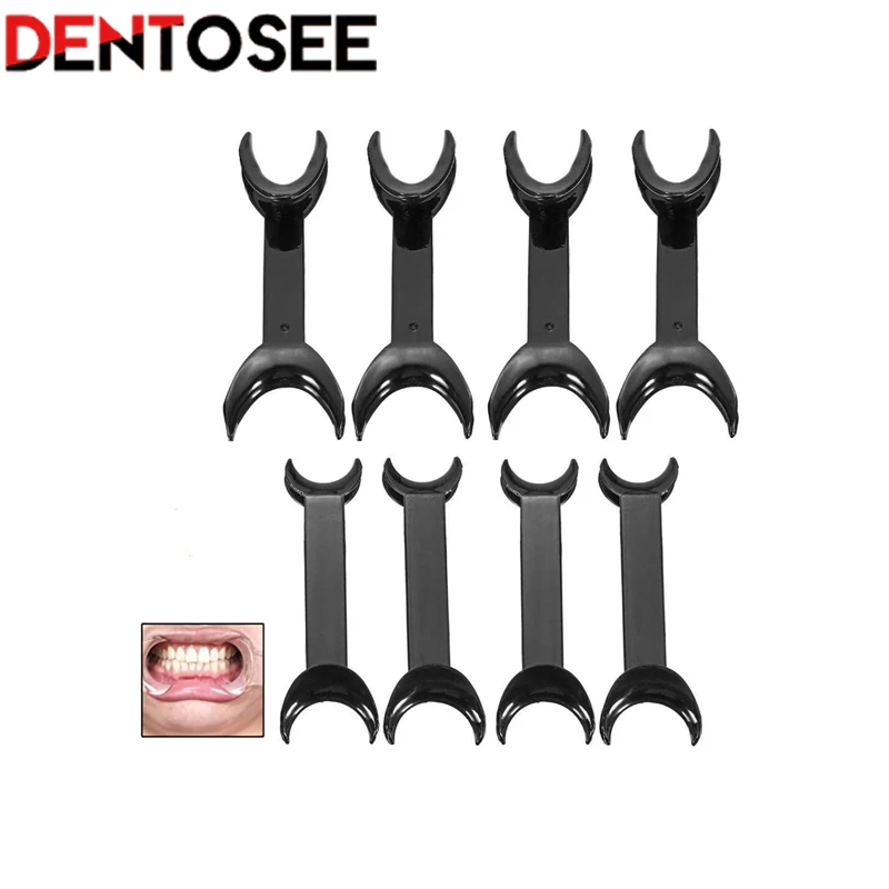 

8Pcs Dental Tool T-Shape Intraoral Cheek Lip Retractor Opener Double Head Orthodontic Teeth Mouth Opener Size Small+Large