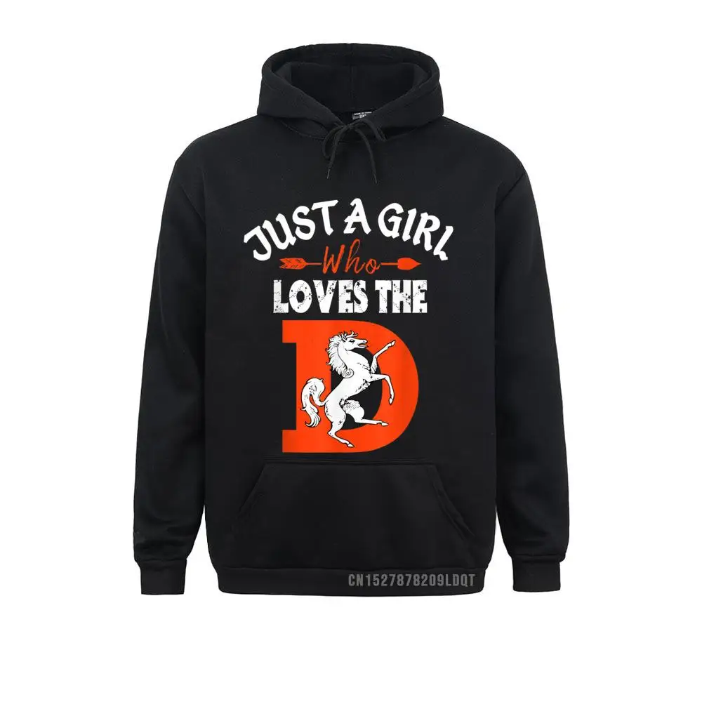 Hoodies Hoods Just A Girl Who Loves The Denver D City Funny Football Winter Fall Long Sleeve Men's Sweatshirts Design Graphic