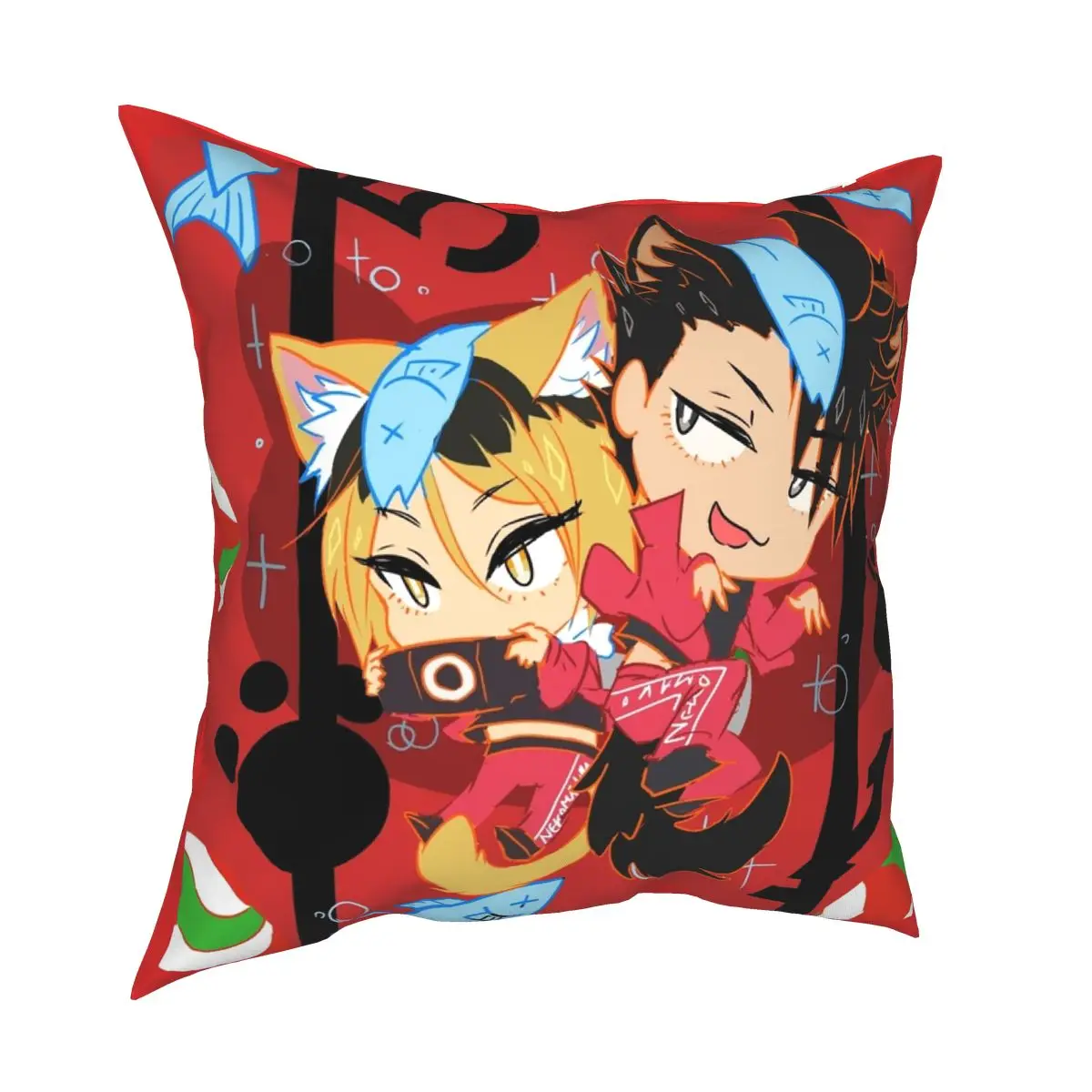 Haikyuu!! Kuroo Kenma Square Pillowcase Polyester Creative Zip Decor Pillow Case Sofa Cushion Cover Wholesale 45*45cm