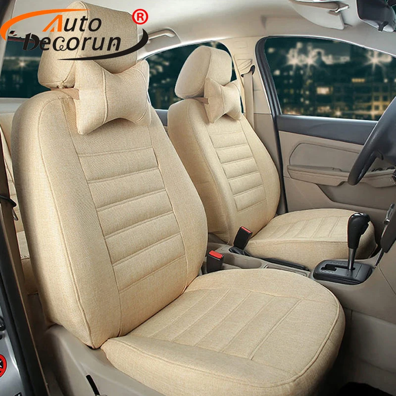 

AutoDecorun Linen Fabric Seat Cushion for Hyundai Tucson 2018 Automobiles Seat Covers for Car Support Protector Auto Accessories