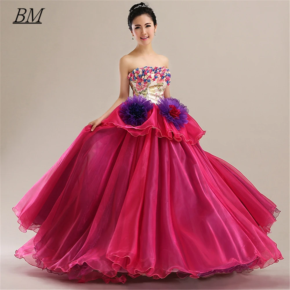 Gaun Quinceanera Bunga Mewah BM Gaun Pesta Pentas Manik-manik 2021 Prom 16 Gaun Pesta Ulang Tahun Vestidos De Quinceanera BM781