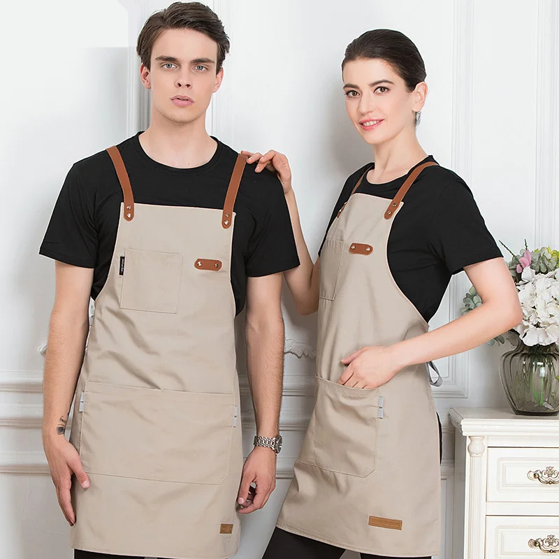 Unisex Fashion Chef Kok Keuken Schort Koffie Winkel Kapper Mouwloze Werk Uniform Bib Werk Kleding Antifouling Schorten