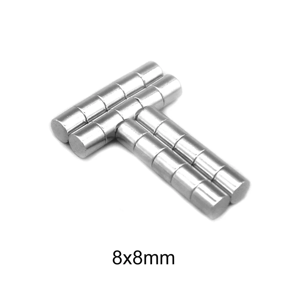 5~150PCS 8x8 Search Minor Diameter Magnet 8mm x 8mm Bulk Small Round Magnets strong 8x8mm Neodymium Magnets Disc 8*8 Circular 8