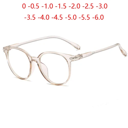 Imagen 1 del producto Gafas transparentes de té Vintage para mujer, anteojos de visión corta KY959, montura grande, gafas graduadas ovaladas, dioptrías de 0 -50 -100 a -600
