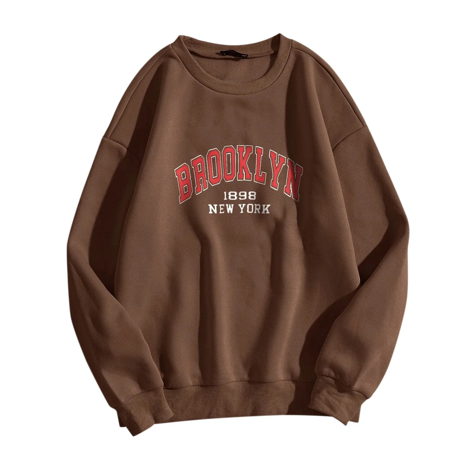 Outono Hoodies das Camisolas das Mulheres Carta Moda Brooklyn Impressão O Pescoço da Longo-luva Moletom Com Capuz da camisola Tops Толстовка