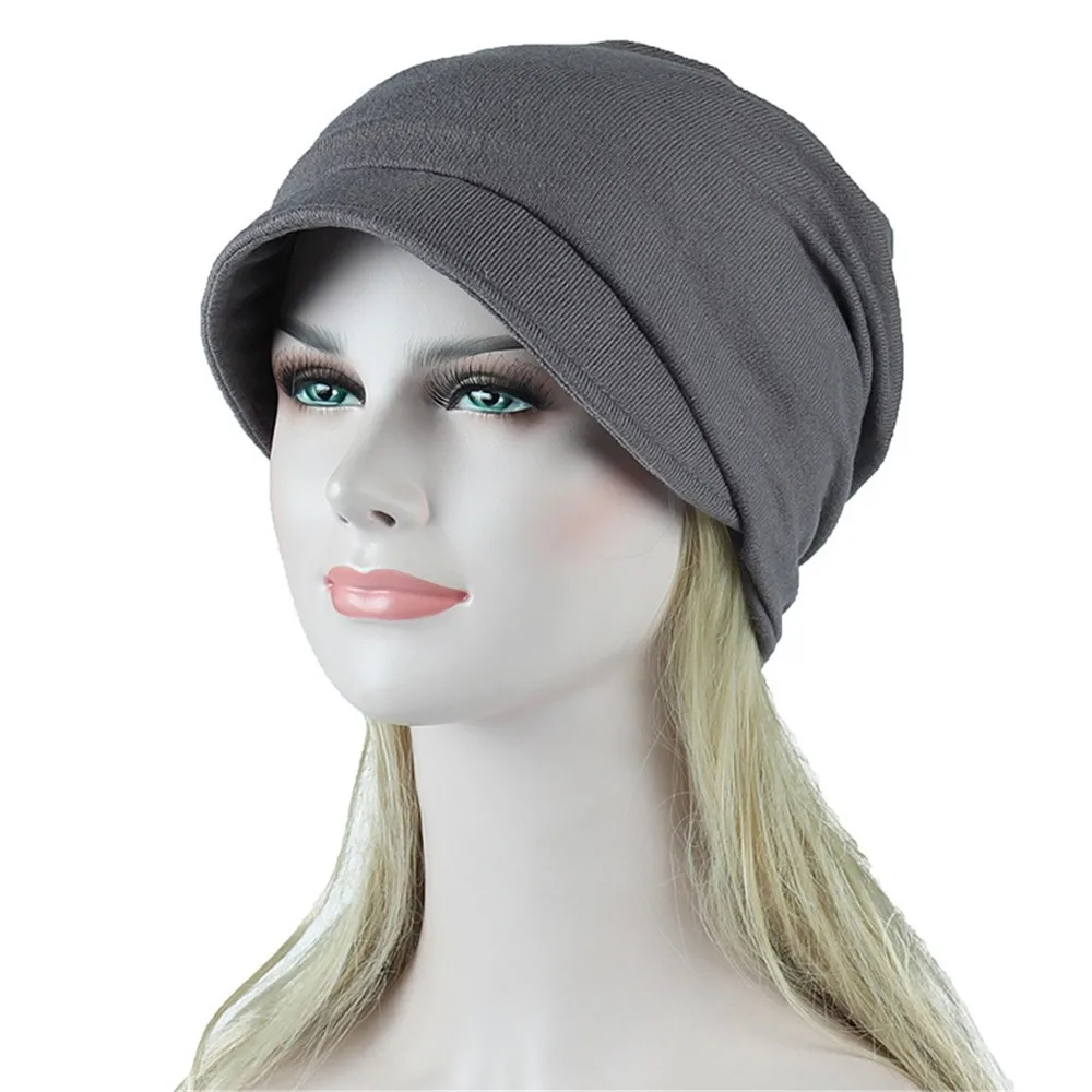 Gorro de turbante para mujer, gorro de ala Lisa musulmana, turbante elástico para quimio, pérdida de cabeza, envoltura informal para la cabeza, bufanda para mujer, sombrero para el cabello