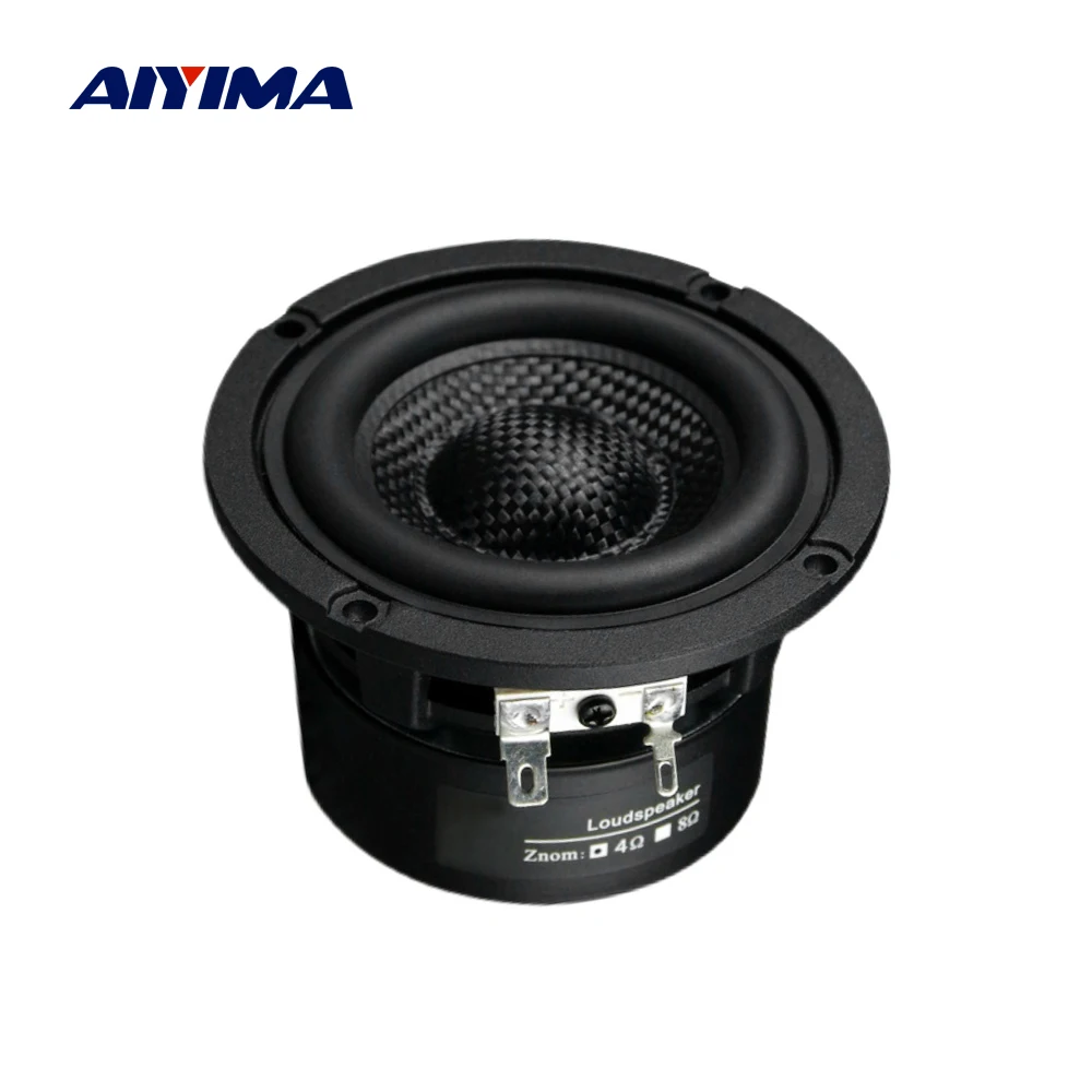 

AIYIMA 1Pcs 3 Inch Mid Woofer Speaker 4 8 30W Fiberglass High-stroke HiFi Power Speaker Home Theater Midrange Bass Loudspeaker