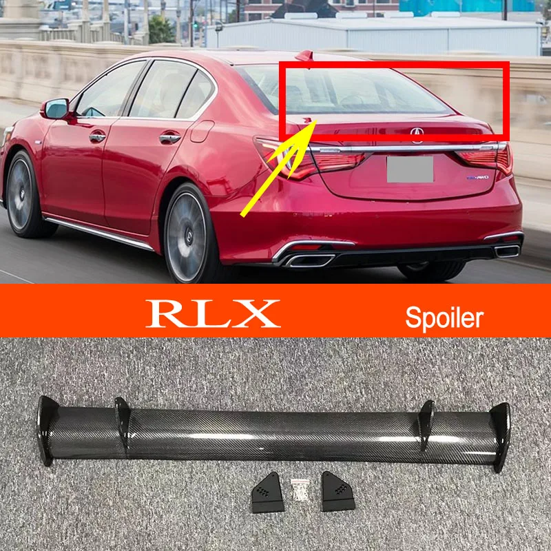 

RLX 2018-2022 Real Carbon Fibe / FRP GT-style Car-styling Sporty Rear Trunk Wing Spoiler for Acura RLX 2018-2022 Sedan