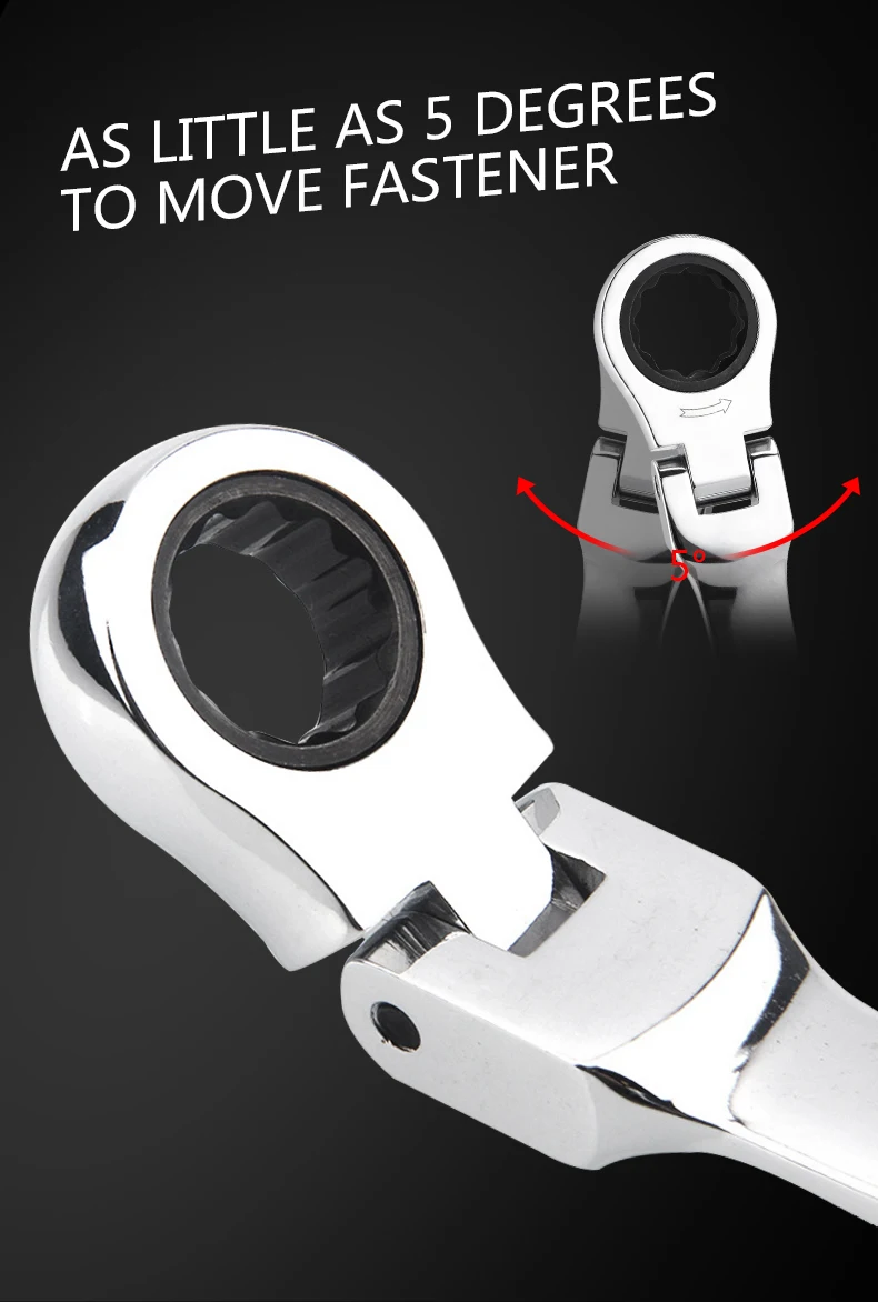 Ein Stück 8-25mm Flexible Reversible Kopf Kombination Ratsche Universal Schlüssel Schraubenschlüssel Auto Werkzeuge Für Auto reparatur – Detail 3