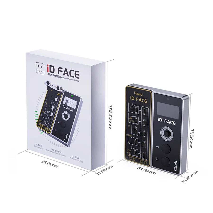 

Qianli ID Face Dot Projector Detector for iphone 11 11PRO Promax X XS XSMAX XR Chip Data Read Write Face ID Repair Programmer