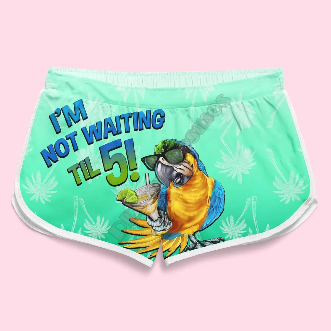 Couple Matching Parrot Shorts 3d Shorts women for men Elastic Waist Shorts Summer Couple Beach Shorts 02